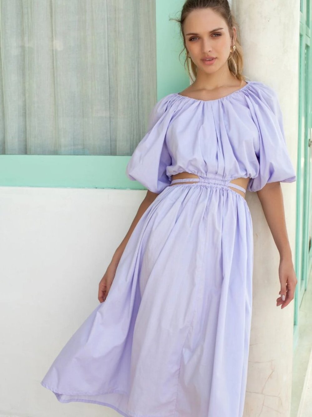 NWT BaliELF Lilac Cutout Midi Dress - XXXL